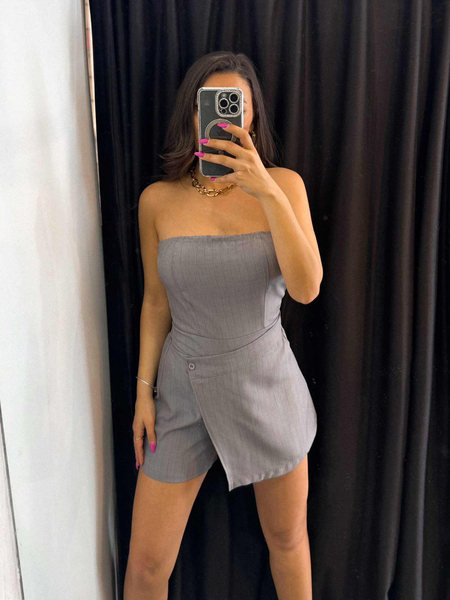 Ivony Playsuit – Grey