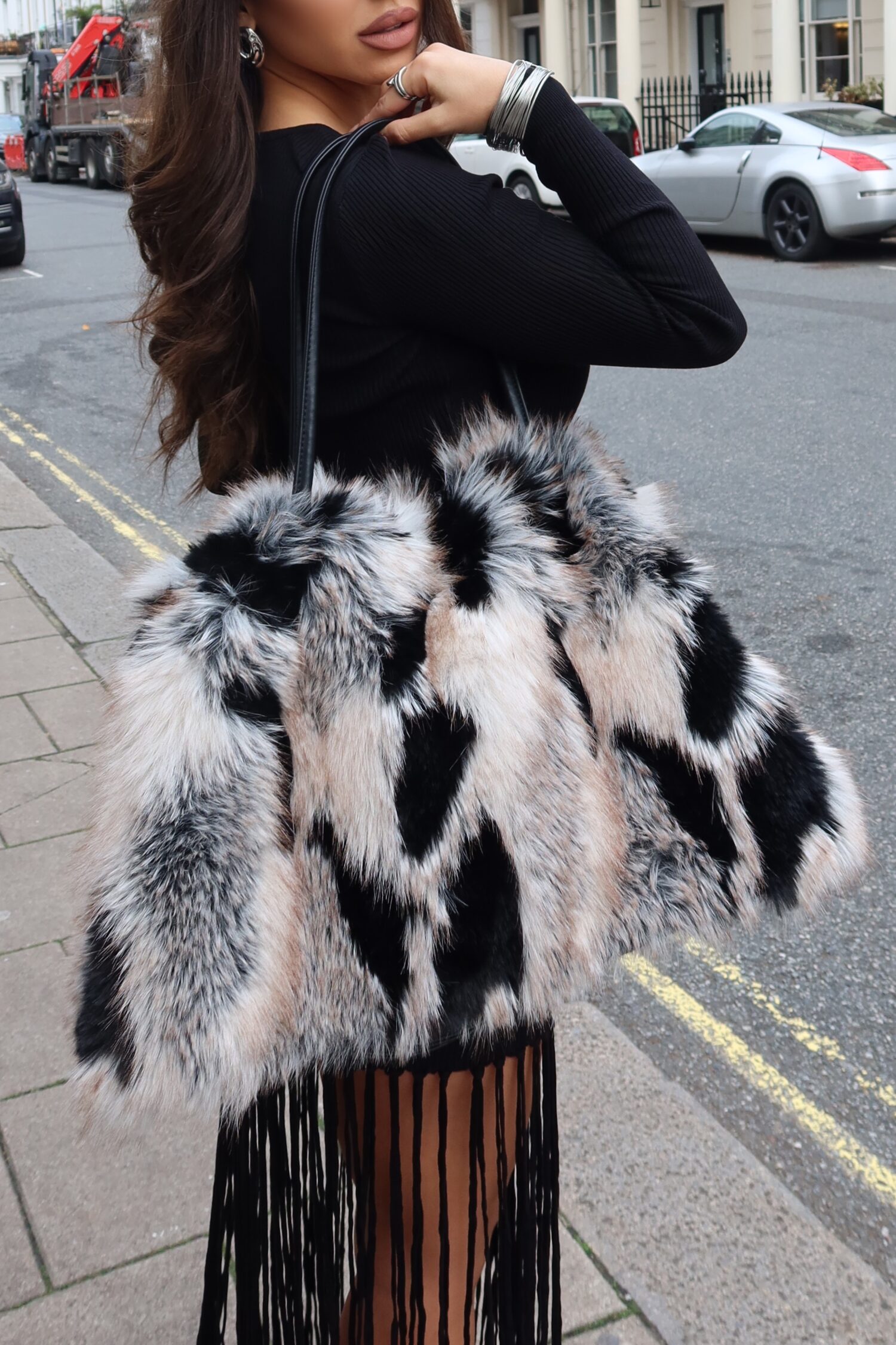 HAZEL FAUX FUR BAG